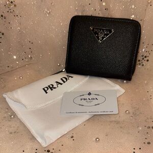 COA Prada Zip Around Wallet
